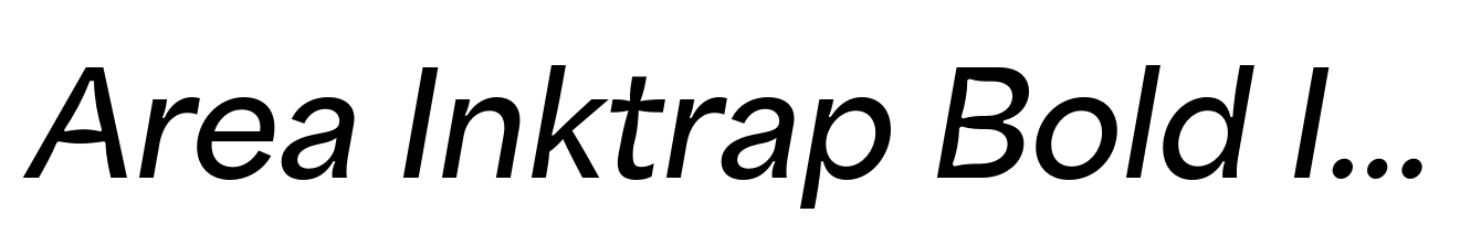 Area Inktrap Bold Italic